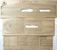 HiSModel Dřevěná paluba dubová pro model Heller Soleil Royal 1:100