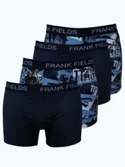 Frank Fields Sada Boxerek PopArt světle modré, tmavě modré XXL