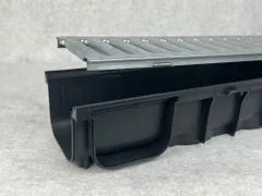 Covernit Plastový odtokový žlab A15 s pozinkovanou mříží (set 3 ks)