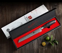 Xinzuo  Nůž na pečivo 8" XINZUO KÓČI 67 vrstev damaškové oceli 