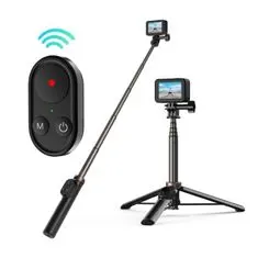 TELESIN Vlog selfie tyč pro sportovní kamery + BT dálkový ovládač, černá