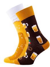 Many Morning Pánské barevné ponožky Craft Beer žluté vel. 39-42