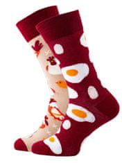 Many Morning Pánské barevné ponožky Egg and Chicken červené vel. 39-42