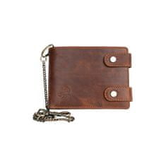 FLW Kožená peněženka s 50 cm dlouhým řetězem a karabinou se škorpionem