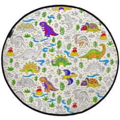 Můj koberec Koberec Omalovánky – Dinosaur world Kruh Ø 130 cm