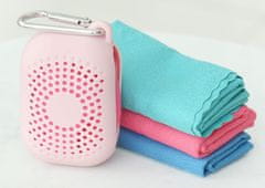 ELPINIO ručník se silikonovým pouzdrem - růžový 90 x 32 cm