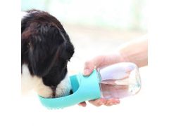 Cestovní láhev na vodu pro psy (350ml), modrá