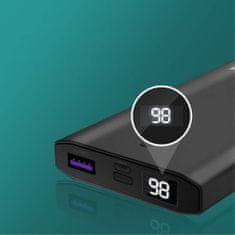 Kivee Powerbanka 10 000 mAh 18W (USB + Micro USB + USB-C) Kivee (KV-PT06D) černá