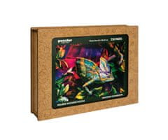 Puzzler Magic Wood Barevné dřevěné puzzle české výroby: Úžasný chameleon