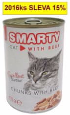 Smarty Cat Hovězí chunks, konzerva 410 g