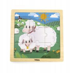 Viga Toys Handy Wooden Sheep Puzzle 9 Elements