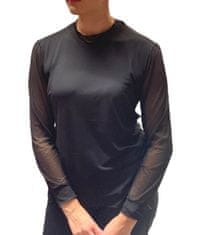 Sophia Perla černé tričko s průhlednými rukávy Velikost: 40