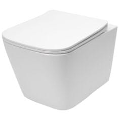 REA Závěsná wc mísa včetně sedátka raul rimless bílá (REA-C9660)