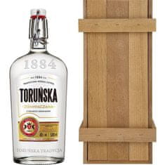 Toruńskie Wódki Bramborová vodka 0,5 l v dřevěném boxu | Toruńska Ziemniaczana | 500 ml | 40 % alkoholu