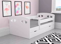 Kocot kids Dětská postel Julia bílá se šuplíkem, s matrací 160/80 (LJU_BI_16/8ZS_M) 2*Karton