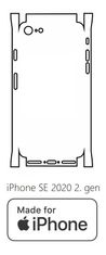 emobilshop Hydrogel - matná zadní ochranná fólie (full cover) - iPhone SE 2020/2022 - typ výřezu 1