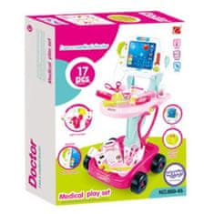 WOOPIE WOOPIE Baby Doctor's Trolley Pink Medical Kit pro děti 17 akc