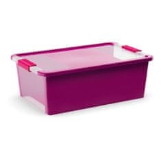 Úložný Bi box M, plastový26 litrů průhledný/fialový