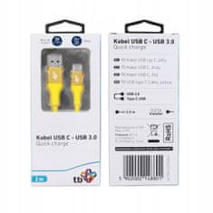 TB Energy Kabel TB AKTBXKU3CPREM2Y USB A - USB C žlutý 2m