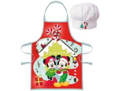 Kids Euroswan Dětská zástěra s čepicí Minnie a Mickey - Vánoce