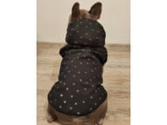 Maximin Zateplená softshellová bunda pro psa, nepromokavá - vzor "reflexní srdíčka", velikost XL