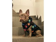 Maximin Zateplená softshellová bunda pro psa, nepromokavá - vzor "barevné tlapky", velikost M