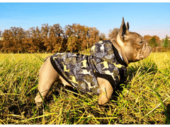 Maximin Zateplená softshellová bunda pro psa, nepromokavá - vzor "jeleni", velikost XL
