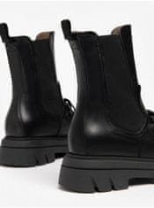 NeroGiardini Černé kožené chelsea boty Nero Giardini 40