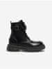 NeroGiardini Černé dámské kožené kotníkové boty Nero Giardini 37
