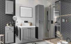 Závěsný koupelnový podstavec Senja 160 x 30 cm šedý