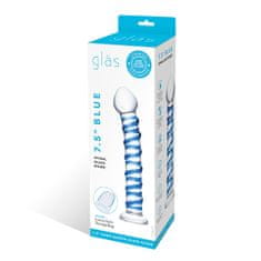 Gläs Blue Spiral Glass 19x2,5-3,9cm