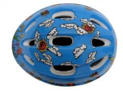 FLY Dětská cyklistická helma Fly modrá s kytičkami