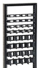 CONTEG DP-VP-P5 - 19" vyvazovací panel 1U, oka 40 × 80 mm, černý