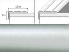 Effector Přechodové lišty A31 - SAMOLEPÍCÍ šířka 2,5 x výška 1 x délka 90 cm - stříbrná