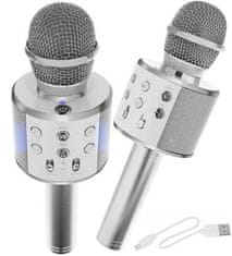 WSTER WSTER WS 858 Karaoke bluetooth mikrofon stříbrný