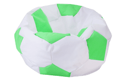 Warrior Dog Sedací vak - míč fotbalový, bílá/zelená