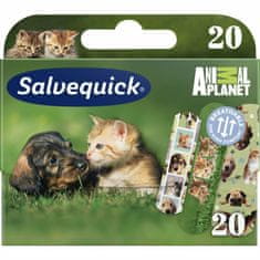 Salvequick Animal Planet Náplast se zvířátky pro děti, 20 ks