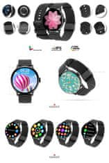 Giewont Dámské chytré hodinky Giewont GW330-3 černo-černý silikonový řemínek + černý náramek