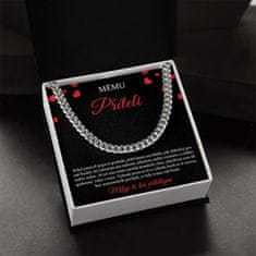Lovilion Kubánský řetízkový náhrdelník pánsky, Dárek k Valentýnu, Valentýn 2024, Dárek na Valentýna se vzkazem "Mému příteli" | CESAR
