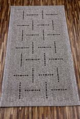 Kusový koberec FLOORLUX Silver/Black 20008 – na ven i na doma 60x110