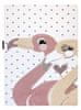 Dětský kusový koberec Petit Flamingos hearts cream 120x170