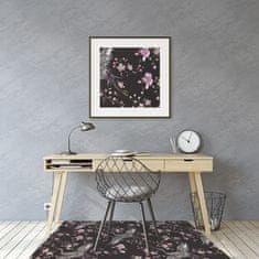 Podložka pod kolečkovou židli Volavky a květiny 120x90 cm 15 cm