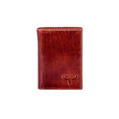 Buffalo Hnědá kožená peněženka s vyraženou značkou CE-PR-N4-VTU.90_281608 Univerzální