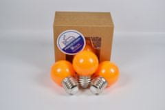 UVtech LED žárovka, 2W E27, oranžová bez obsahu modré 3ks