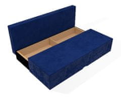 Rozkládací pohovka Katarina s molitanovou matrací 14 cm, modrá, prémiový