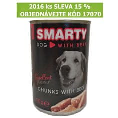 Smarty Dog Hovězí chunks, konzerva 410 g