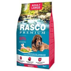RASCO PREMIUM Granule RASCO Premium Adult Large kuře s rýží, 3 kg