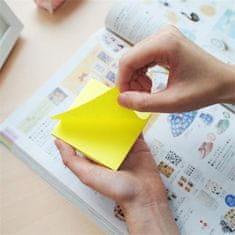 STICK´N Samolepicí bloček "Extra Sticky", neonově žlutá barva, 76 x 76 mm, 90 listů, 21670