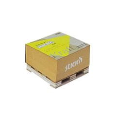 STICK´N Samolepicí bloček "Kraft Cube", hnědá barva, 76 x 76 mm, 400 listů, mini paleta, 21816