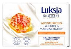 Luksja Silk Care Hydratační krémové mýdlo na ruce a tělo - jogurt a manukový med 100G